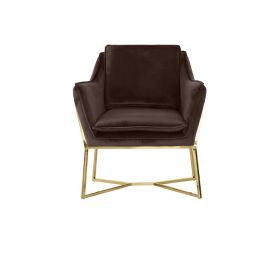 FOGGIA FAUTEUIL GOUD | BRUIN STOF MJ11-82