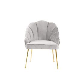 EMILLIA FAUTEUIL GOUD | LICHTGRIJS STOF MJ11-67