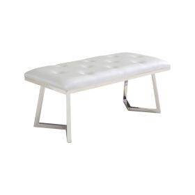 BARI ZITBANKJE  110*50*47CM WIT PU H1106-2