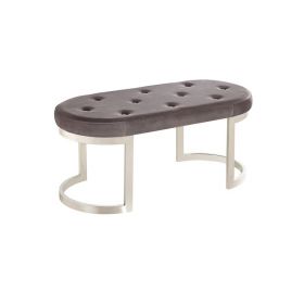 CATANIA ZITBANKJE | 110X50X47 CM GRIJS STOF VELU97A
