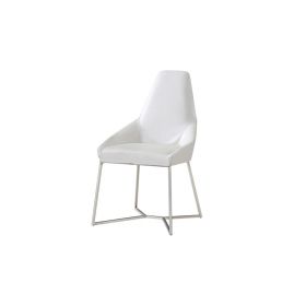RAVENA DINING CHAIR | WHITE PU H1106-2