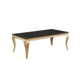 MILANO SALONTAFEL GOUD 130*70*45CM ZWART