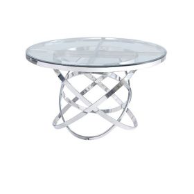 TRENTO EETTAFEL | Ø130X76 CM TRANSPARANT