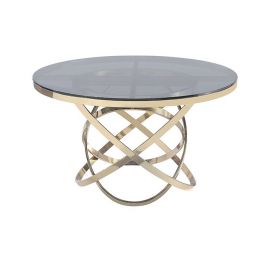 TRENTO EETTAFEL GOUD | Ø130X76 CM GRIJS