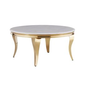 MILANO SALONTAFEL GOUD | Ø100X42 CM MARMER 928