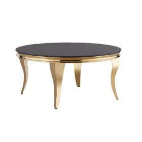 MILANO SALONTAFEL GOUD | Ø100X42 CM ZWART