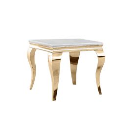 MILANO BIJZETTAFEL GOUD | 60X60X55 CM MARMER 928