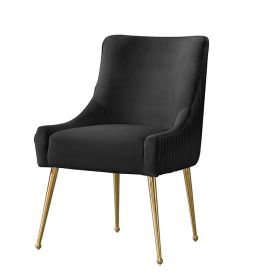 ARONA DINING CHAIR GOLD | BLACK FABRIC MJ11-111