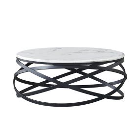 TRENTO COFFEE TABLE MATT BLAC | Ø100X42 CM MARBLE 757-