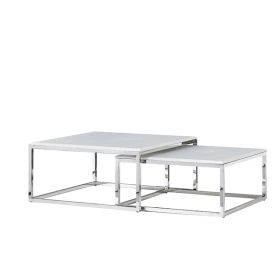 GENUA COFFEE TABLE | 90X90X42 CM  MARMER 576-1 2-PIECE