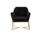FOGGIA FAUTEUIL GOUD | ZWART STOF MJ11-111