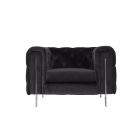 CAMPANIA FAUTEUIL | ZWART STOF MJ11-111