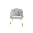 EMILLIA FAUTEUIL GOUD | LICHTGRIJS STOF MJ11-67