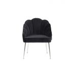 EMILLIA FAUTEUIL | ZWART STOF MJ11-111