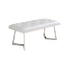 BARI ZITBANKJE  110*50*47CM WIT PU H1106-2