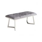 BARI LONGCHAIR | 110X50X47 CM SILVER FABRIC A41-4