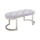 CATANIA LONGCHAIR | 110X50X47 CM SILVER FABRIC A41-4