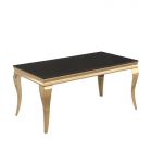 MILANO EETTAFEL GOUD | 160X90X76 CM ZWART