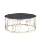 ROMA SALONTAFEL | Ø100X42 CM ZWART MARMER 1022