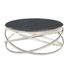 TRENTO SALONTAFEL | Ø100X42CM ZWART MARMER 1022