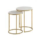 BOLOGNA BIJZETTAFEL GOUD 45*58CM MARMER 928  2-DLG