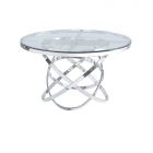 TRENTO EETTAFEL | Ø130X76 CM TRANSPARANT