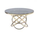 TRENTO EETTAFEL GOUD | Ø130X76 CM GRIJS