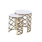 FORLI BIJZETTAFEL GOUD | Ø50X55 CM MARMER 928
