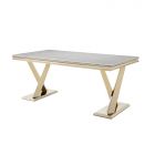 FERRARA DINNER TABLE GOLD | 180X90X76 CM MARBLE 928
