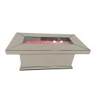 BACOLI DINNER TABLE / AMBIENT FIREPLACE | 180X90X78 CM SEPIA