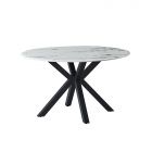 TERNI EETTAFEL MAT ZWART | Ø130X76 CM MARMER 757-1