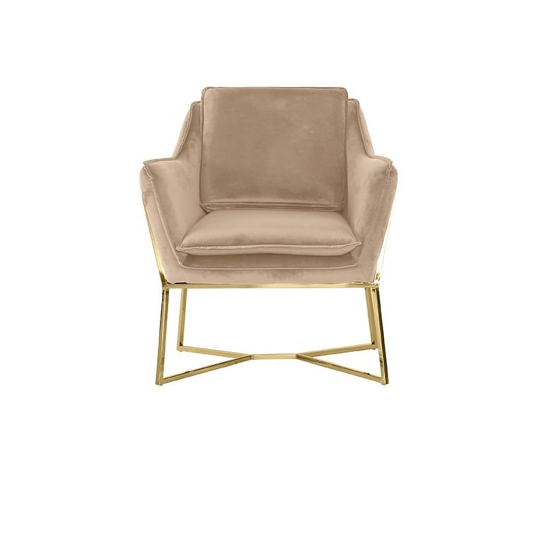 FOGGIA ARMCHAIR GOLD | TAUPE FABRIC MJ11-8