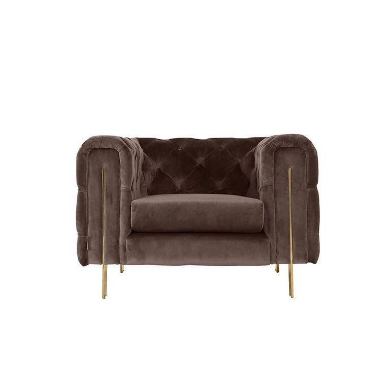 CAMPANIA  ARMCHAIR GOLD | BROWN FABRIC MJ11-82