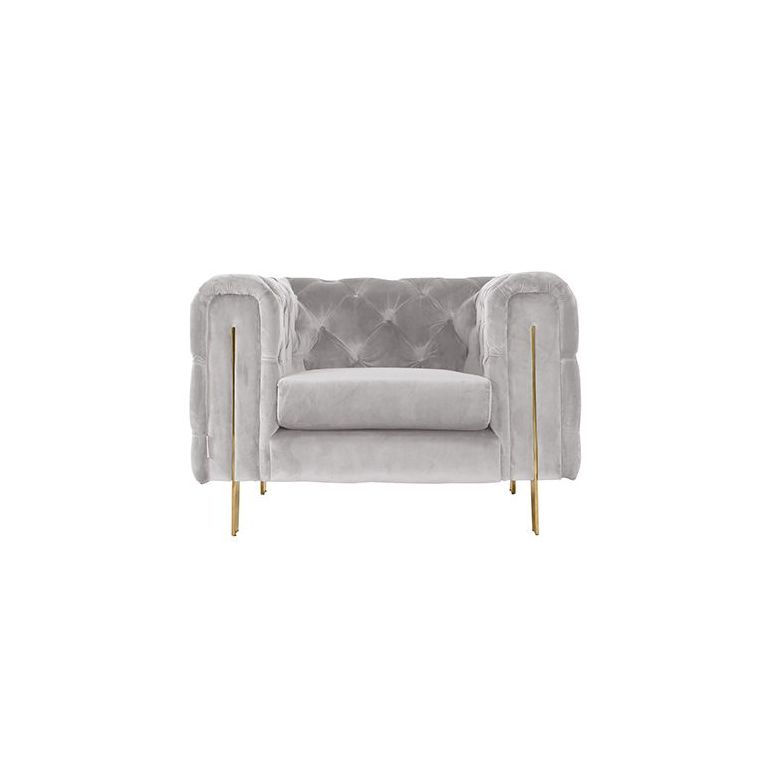 CAMPANIA  ARMCHAIR GOLD | LIGHT GREY FABRIC MJ11-67
