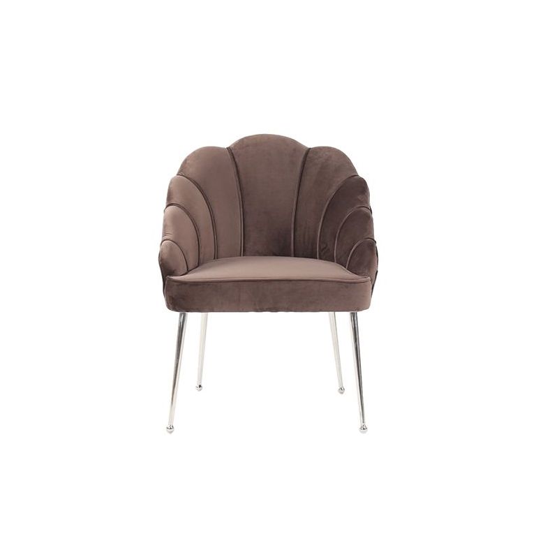 EMILLIA DINNER CHAIR | BROWN FABRIC MJ11-82