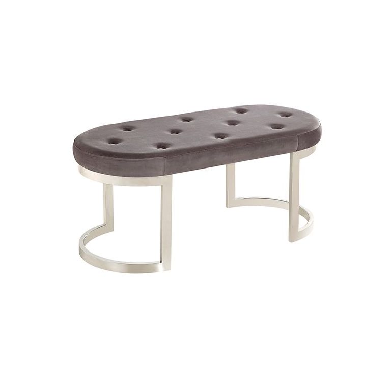CATANIA ZITBANKJE | 110X50X47 CM GRIJS STOF VELU97A