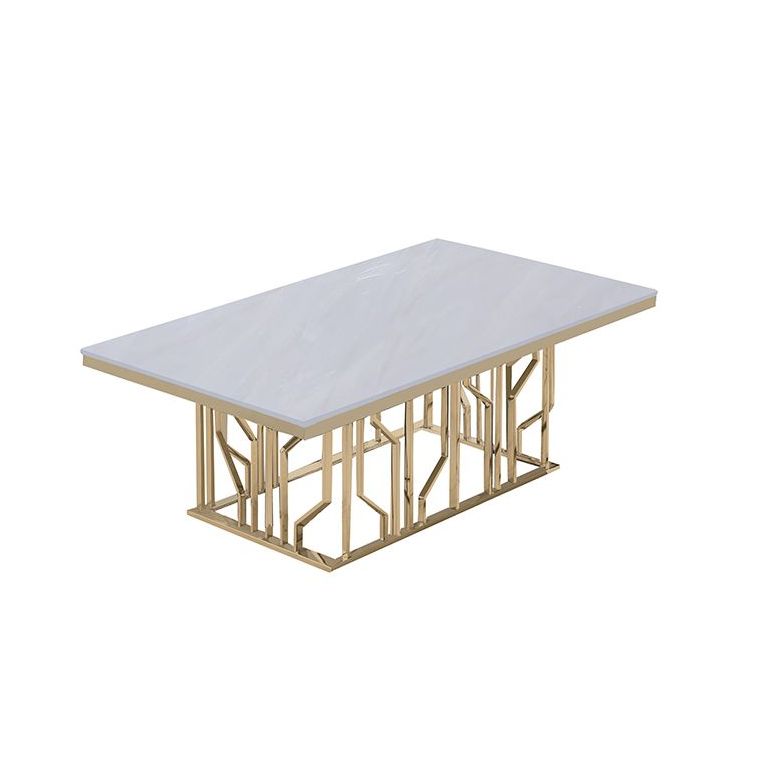 TARANTO COFFEE TABLE GOLD | 130X70X45 CM MARBLE 928