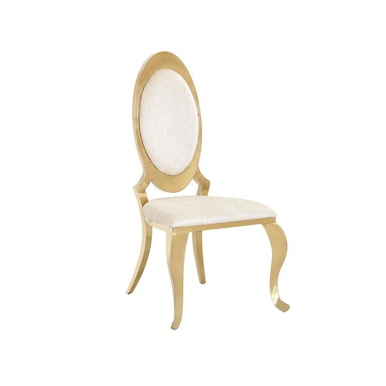 GENOVA DINING CHAIR GOLD | BEIGE FABRIC A41-1
