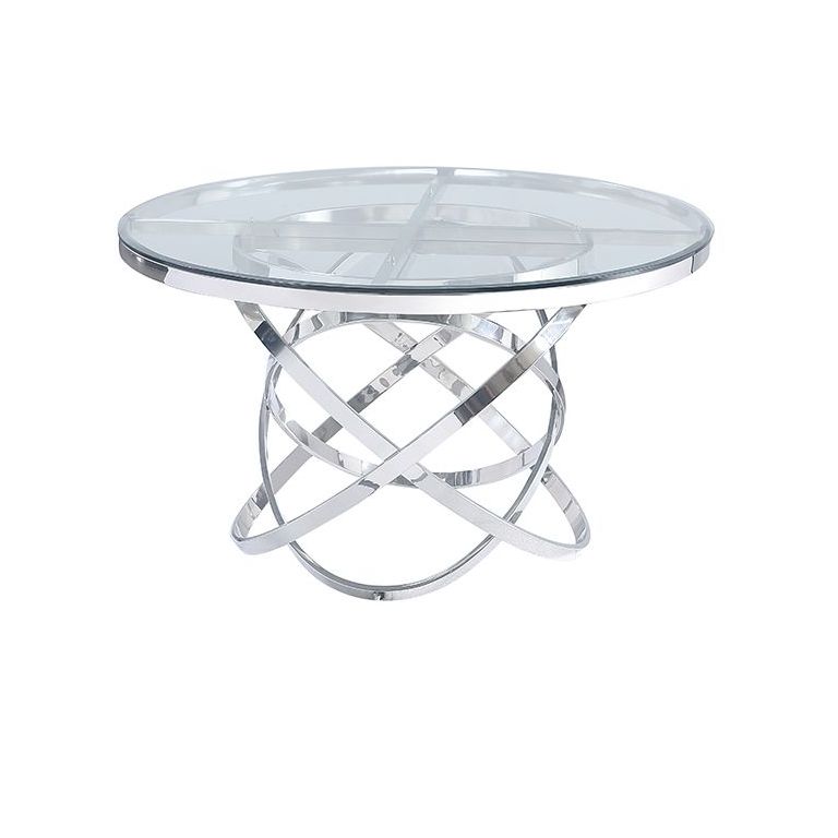 TRENTO DINNER TABLE | Ø130X76 CM TRANSPARENT