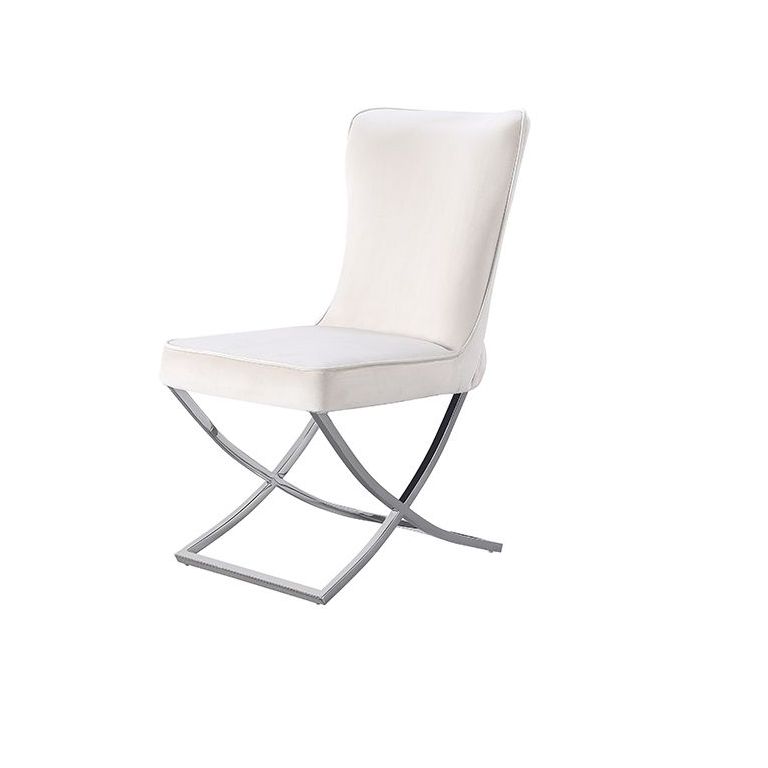 ANDRIA EETKAMERSTOEL | CREME STOF VELU01A
