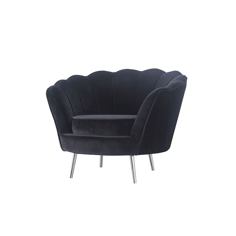 BERGAMO ARMCHAIR | MATT BLACK FABRIC VELU99A