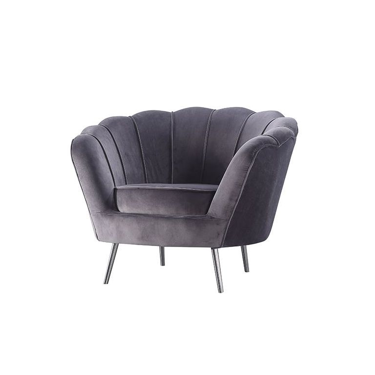 BERGAMO ARMCHAIR | GREY FABRIC VELU97A