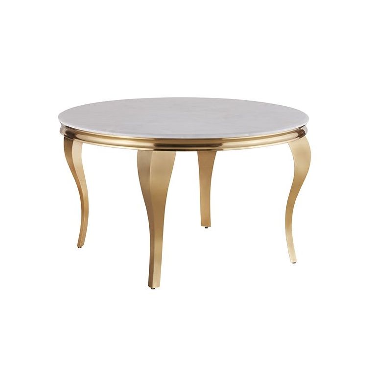 MILANO EETTAFEL GOUD | Ø130X76 CM MARMER 928