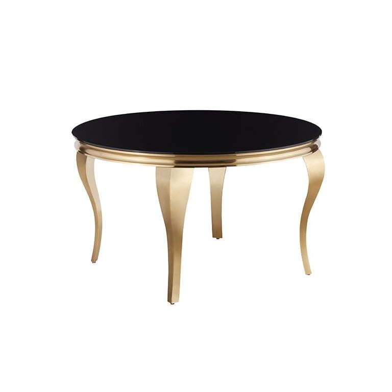 MILANO DINNER TABLE GOLD | Ø130X76 CM BLACK