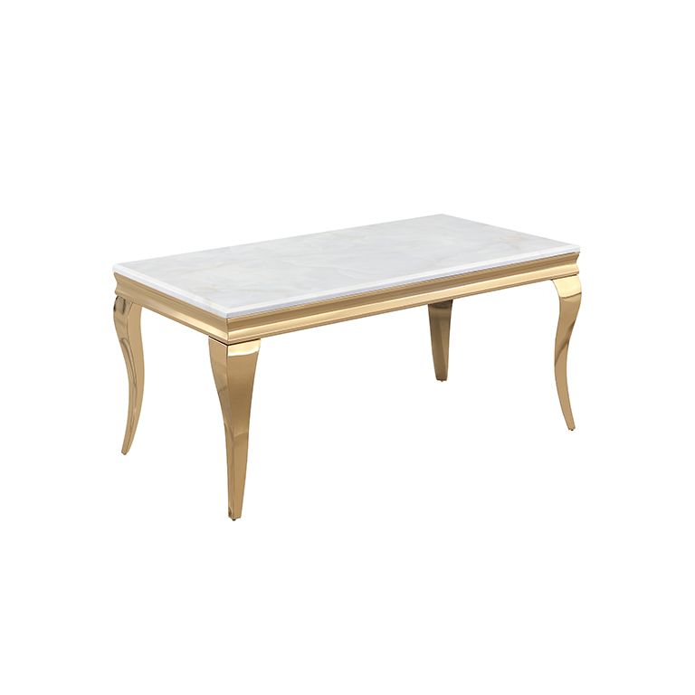MILANO DINNER TABLE GOLD | 160X90X76 CM MARBLE 928