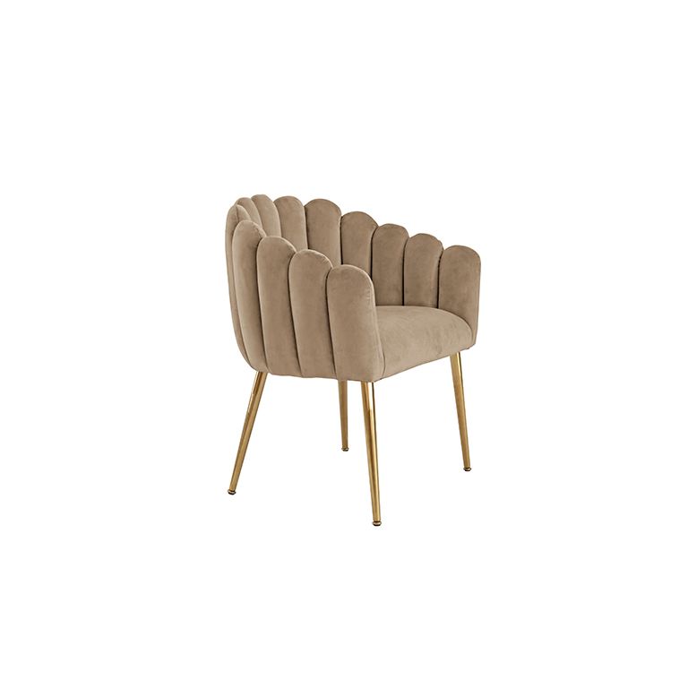 SORRENTO EETKAMERSTOEL GOUD | TAUPE STOF MJ11-8