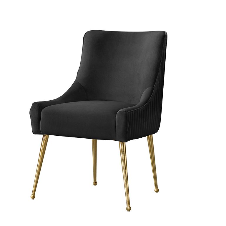 ARONA DINING CHAIR GOLD | BLACK FABRIC MJ11-111