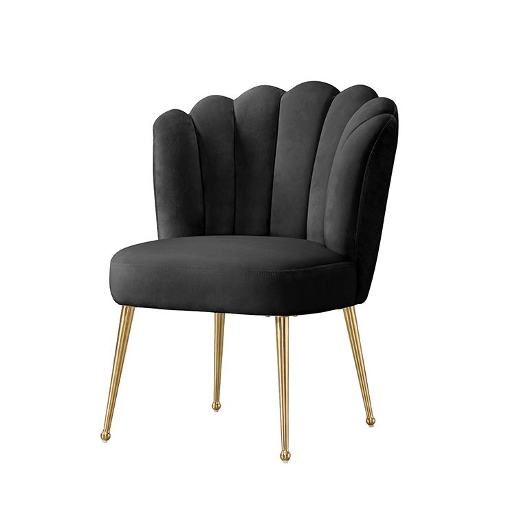 LUCCA DINING CHAIR GOLD | BLACK FABRIC MJ11-111