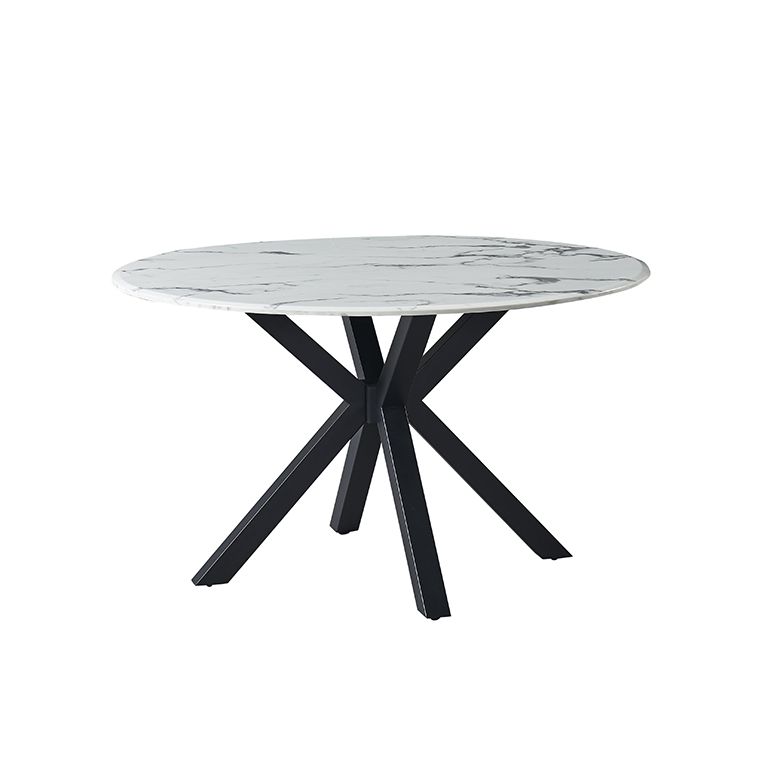 TERNI EETTAFEL MATT SCHWARZ | Ø130X76 CM MARMER 757-1