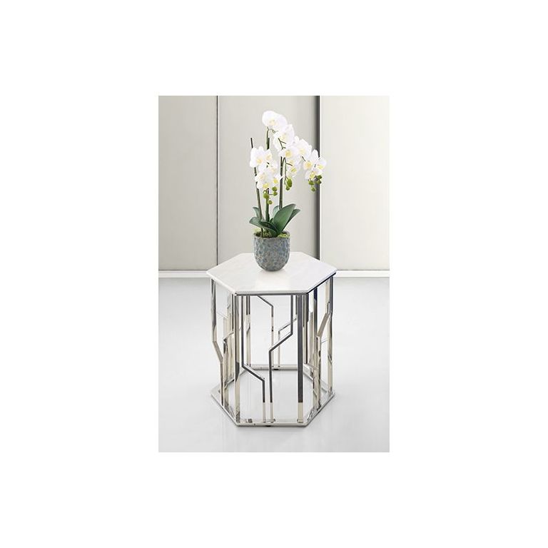 TARANTO BIJZETTAFEL | 55X55X55 CM MARMER 576-1